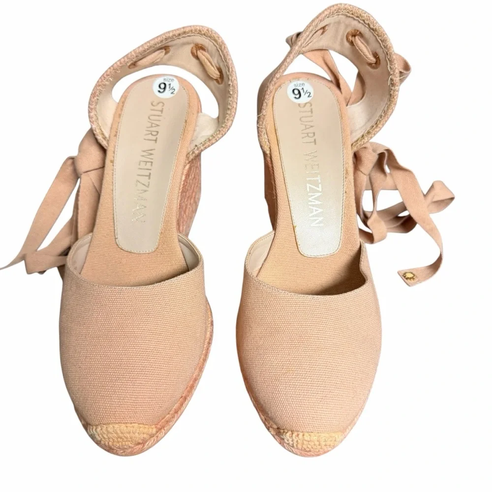 Stuart Weitzman‎ Marguerita Canvas Wedge Sandal